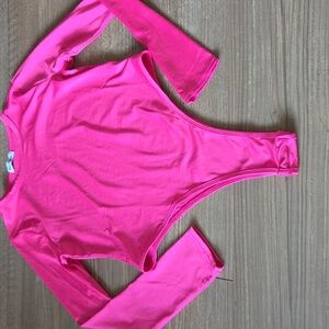 Vibrant Pink Long Sleeve Bodysuit
